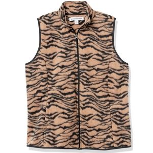 Fuzzy Animal Print Vest